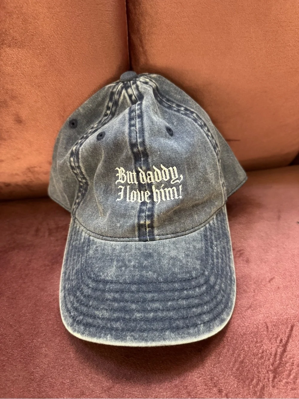 Disney/ Little Mermaid Washed Blue Baseball Cap w/ Embroidery